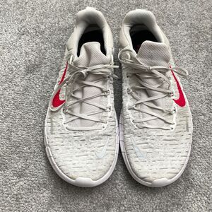 Nike White and Red Athletic Shoes